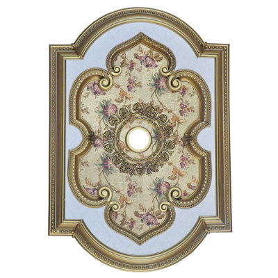Antique Frame Tulip Center Ceiling Medallion