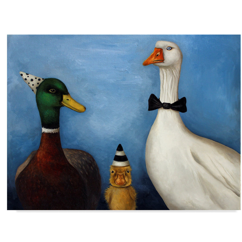 Winston Porter Duck Duck Goose Acrylic Painting Print On Wrapped