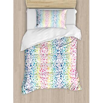East Urban Home Modern Rainbow Colored Ombre Bubbles And Rounds