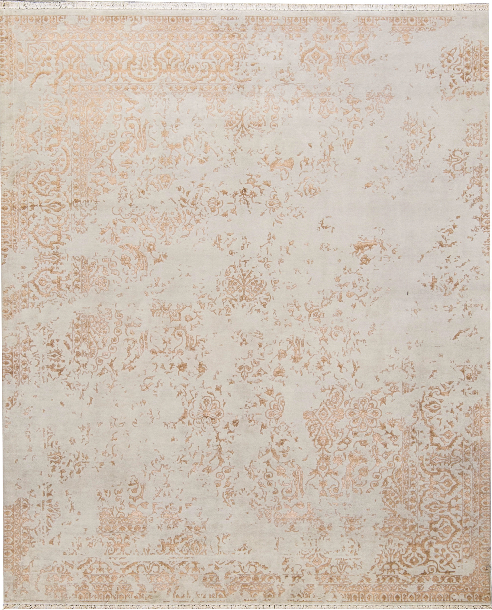 Bokara Rug Co Inc One Of A Kind Nirvana Hand Knotted Blue Beige Bokara Rug Co Inc One Of A Kind