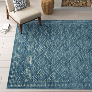 Kory Hand Hooked Azure Rug Photos