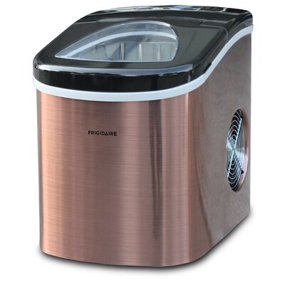 Frigidaire Compact 26 lb. Daily Production Portable Ice Maker Finish: Copper Stainless