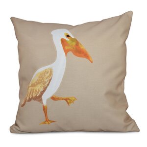 Cavendish Pelican March Animal Print Throw Pillow