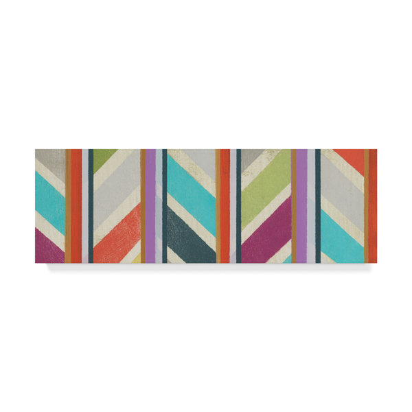 Ebern Designs Old Chevron Ii Acrylic Painting Print On Wrapped