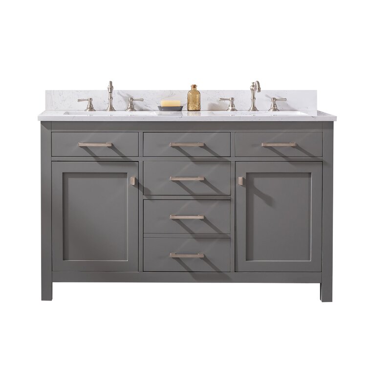 Sterling Rivers Atencio 54" Double Bathroom Vanity Set & Reviews | Perigold