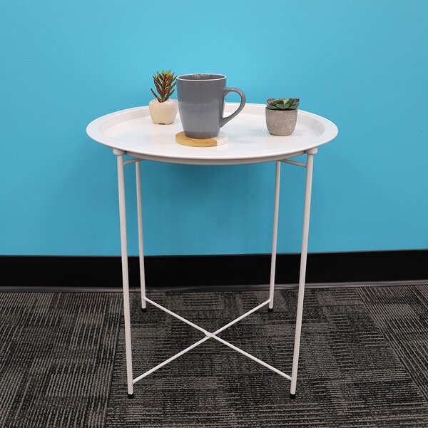 white nursery end table