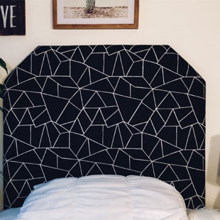 Catalano Cut Glass Beveled Twin/Twin XL Upholstered Panel Headboard by