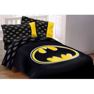 Batman Emblem 3 Piece Reversible Comforter Set