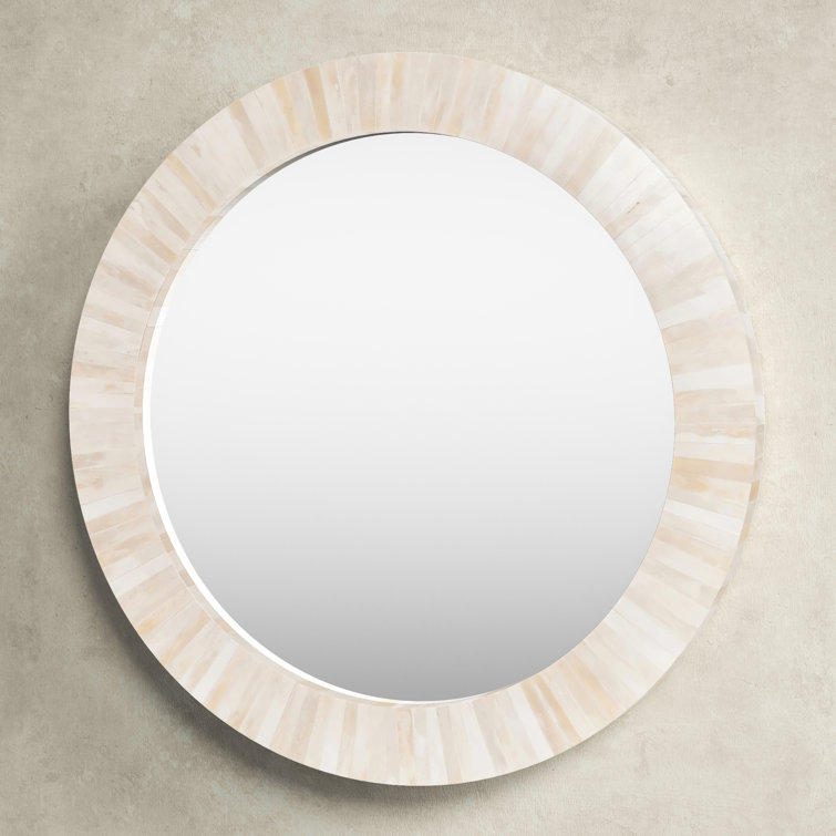 Birch Lane™ Maro Round Bone Accent Mirror | Wayfair