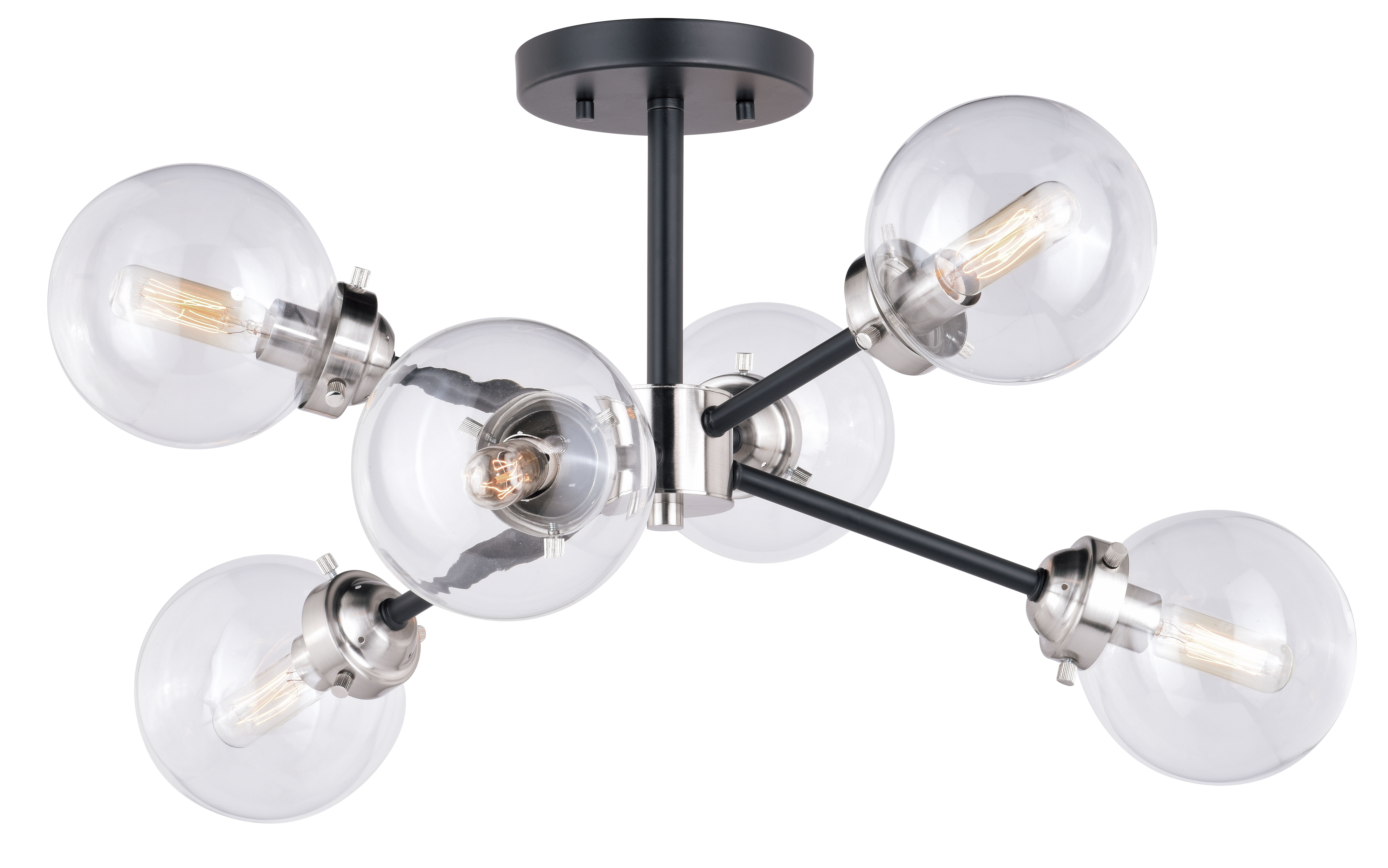 semi flush mount sputnik chandelier