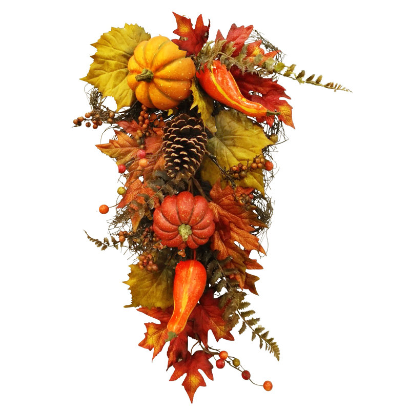 Floral Home Decor Fall Harvest Door Swag Reviews Wayfair