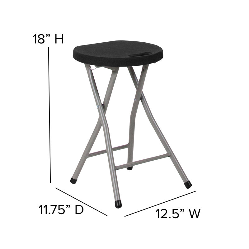 Ebern Designs Mifflin Metal Folding Accent Stool Wayfair