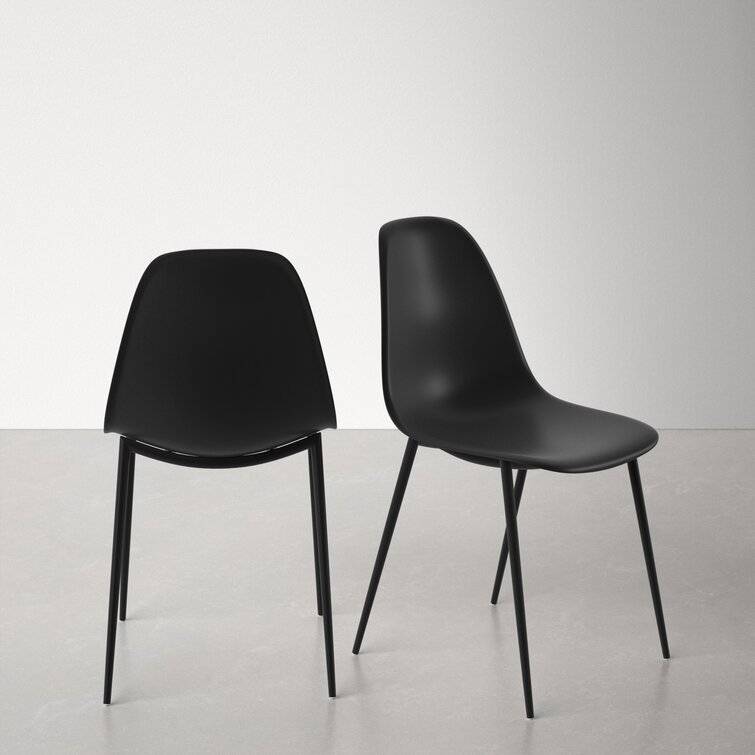 plastic black dining chairs