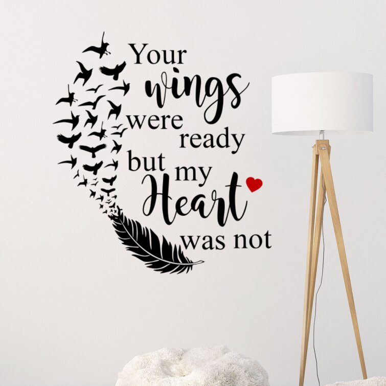 Star Bottle LED Light Up Your wings were ready but my Heart was not bottle Decal