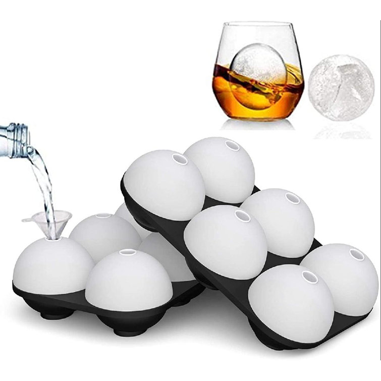 Round Ice Cube Ball Tray Silicone Sphere Mold Ice Maker for Whiskey Cocktails 