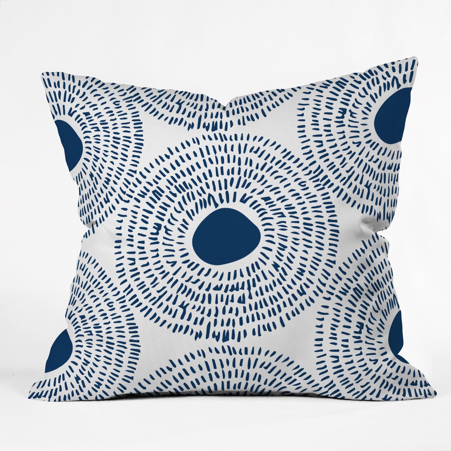 outdoor pillows blue and white