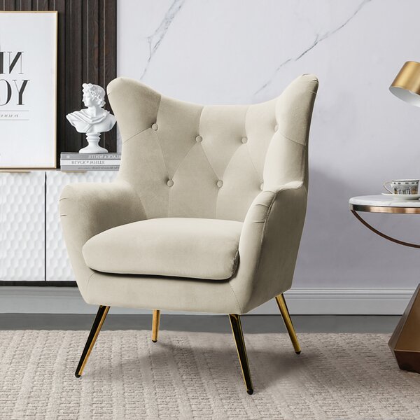Willa Arlo Interiors Dowdle Upholstered Wingback Chair & Reviews | Wayfair