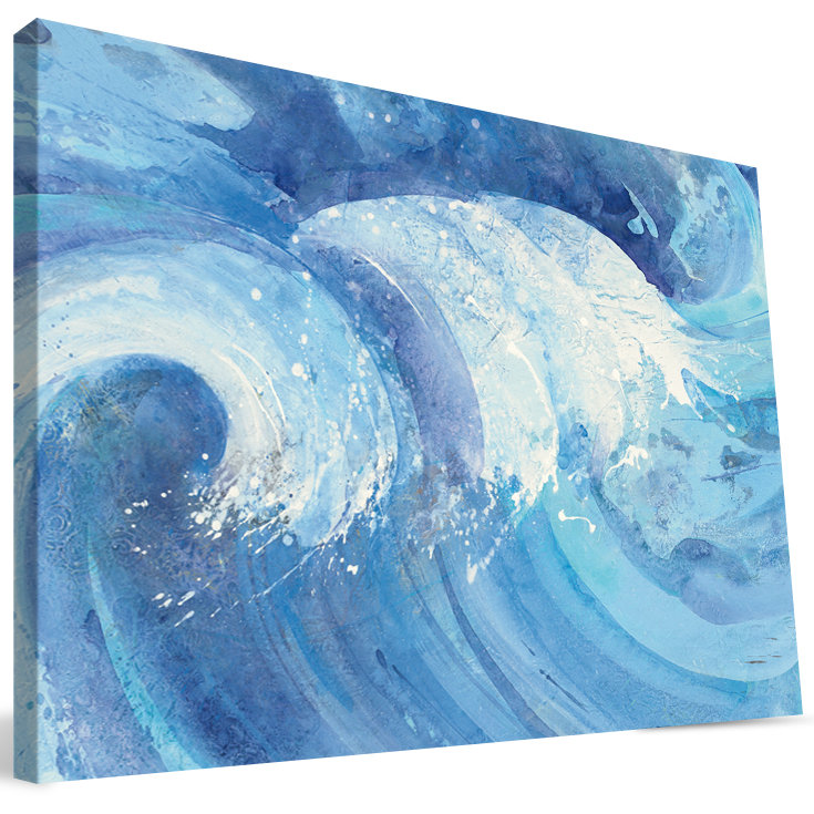Paulson Designs Beach Crashing Wave Painting Print On Wrapped