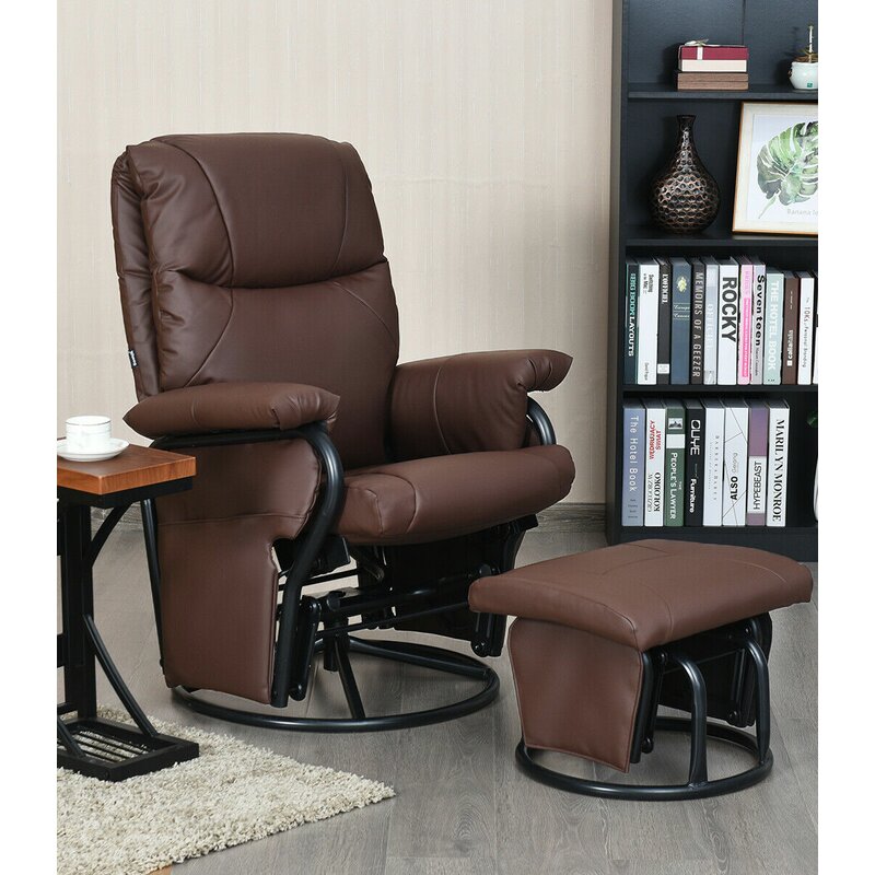 swivel rocker recliner with ottoman