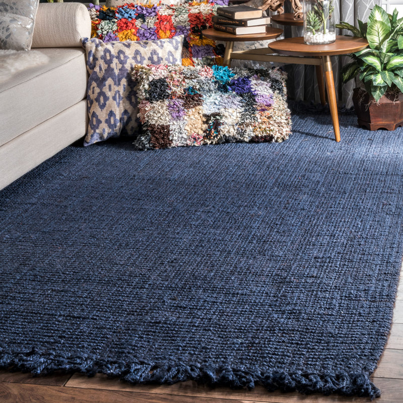 Elana Handmade Tufted Jute Sisal Navy Blue Area Rug Reviews Joss Main