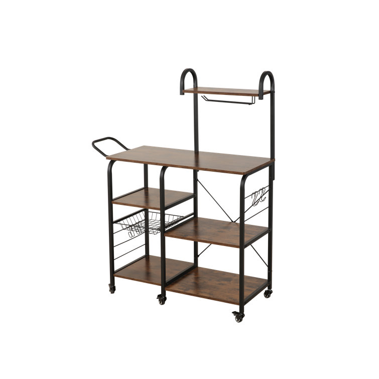Prep Savour Kitchen Cart With Wood Top Wayfair