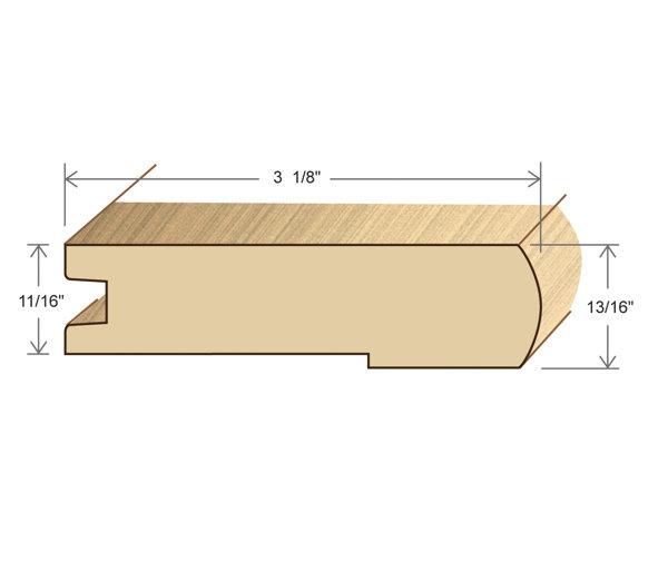 Artistic Finishes 0 81 X 3 38 X 78 Acacia Stair Nose Wayfair