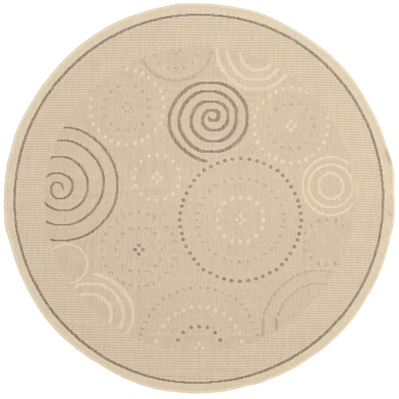 Ebern Designs Mullen Geometric Circles Brown Natural Indoor Outdoor Area Rug Reviews Wayfair