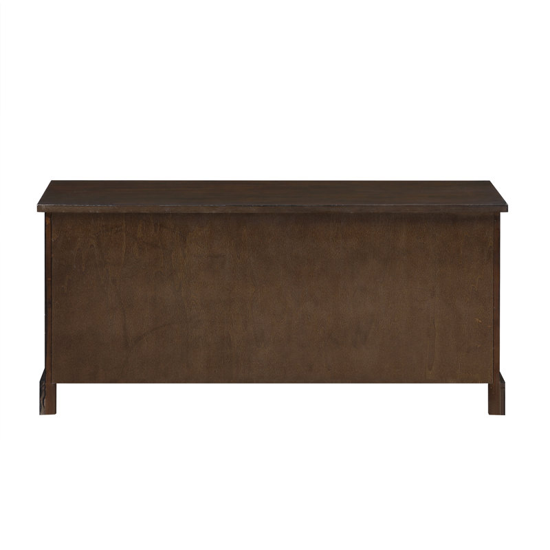 Longshore Tides Homes Collection Wicker Storage Bench With 3 Drawers And 3 Woven Baskets Wayfair