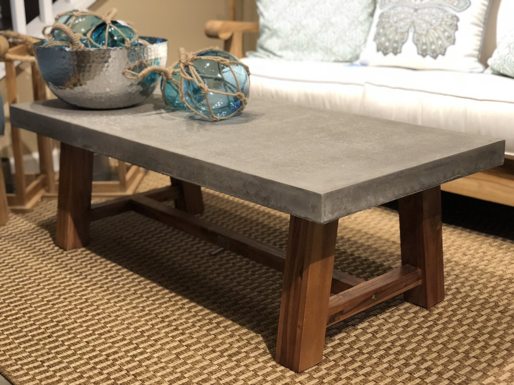 Foundry Select Colegrove Stone Concrete Coffee Table Reviews Wayfair