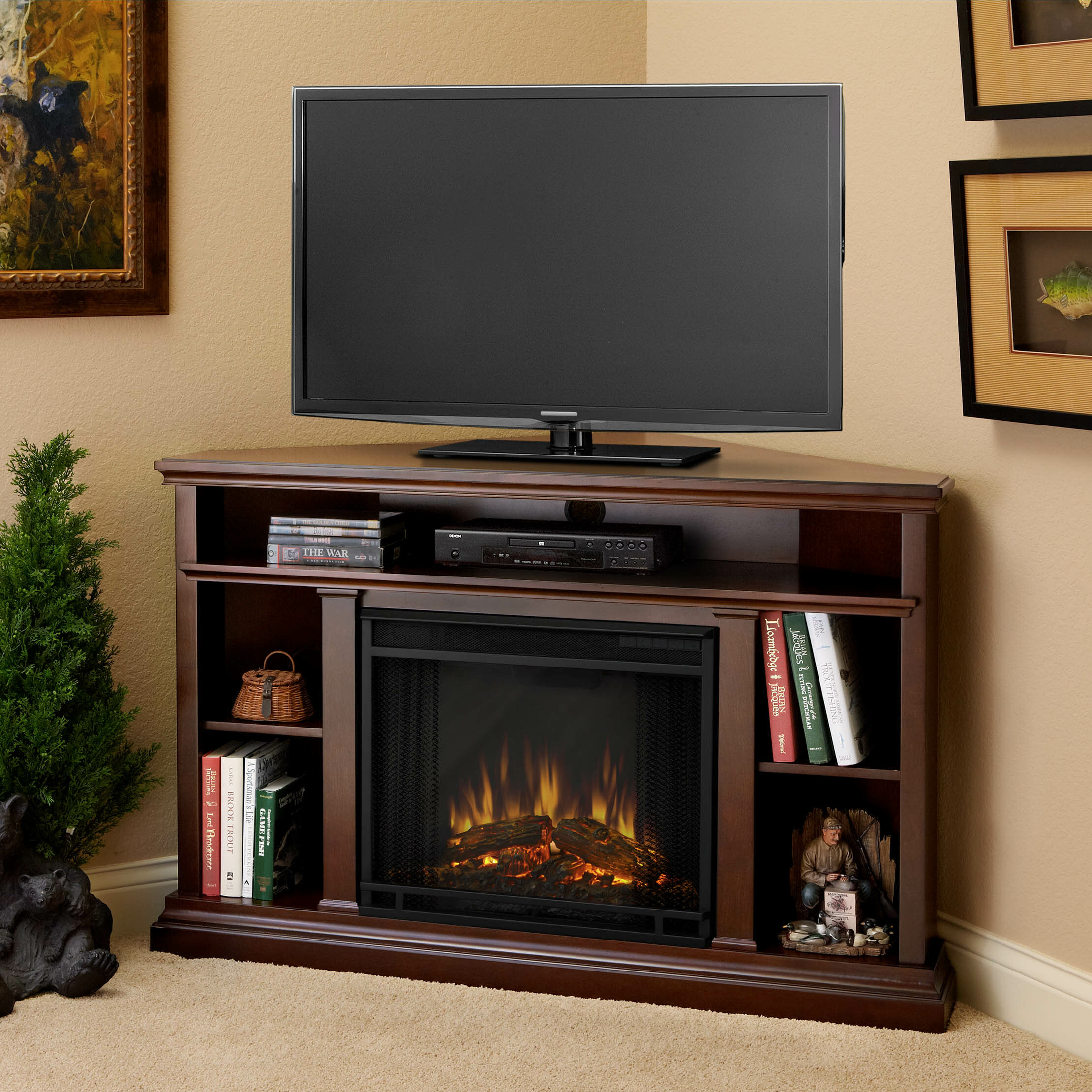 Real Flame Churchill Corner Unit Tv Stand For Tvs Up To 50 With