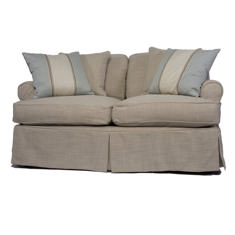 Beachcrest Home Coral Gables T Cushion Loveseat Slipcover Wayfair Ca
