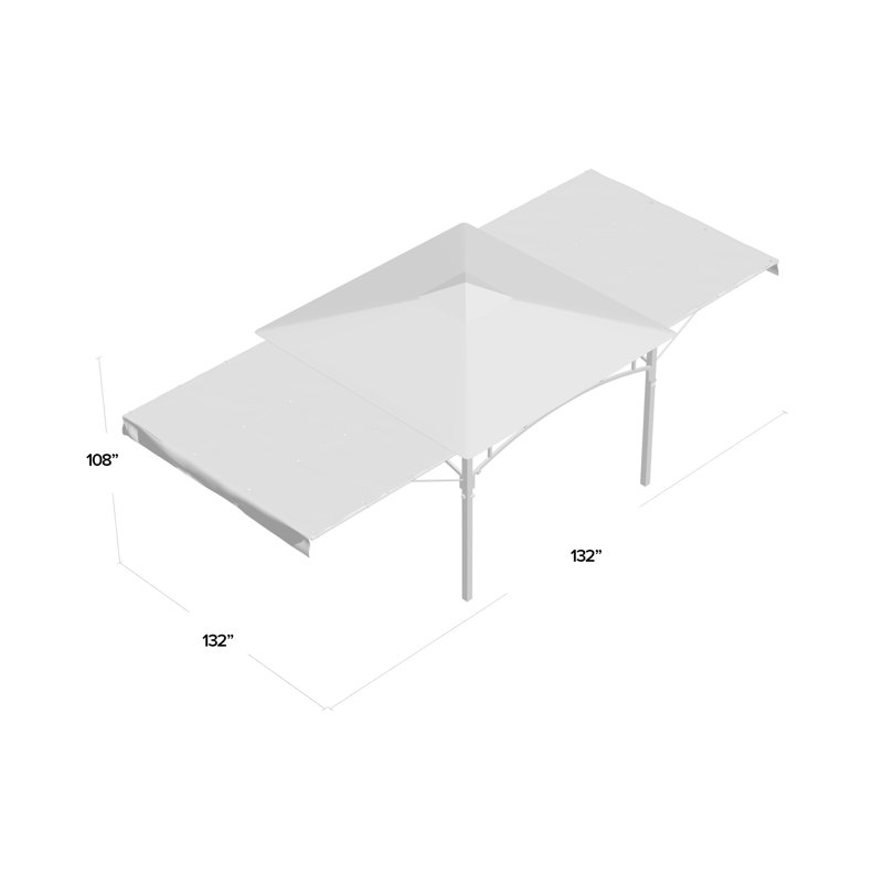 Jeco Inc Double Roof 11 Ft W X 11 Ft D Steel Patio Gazebo Reviews Wayfair
