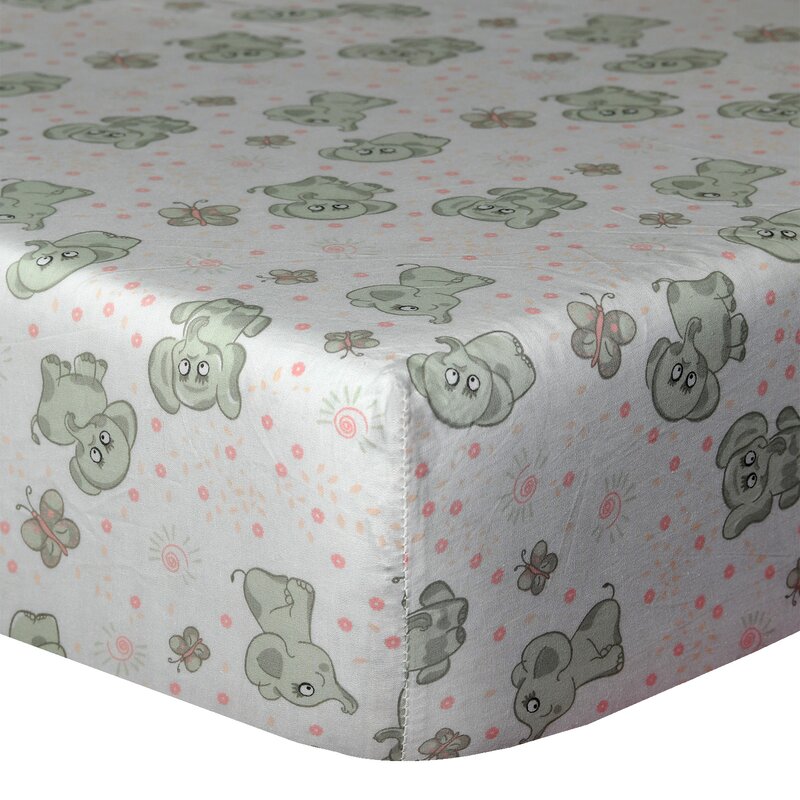 elephant fitted crib sheet