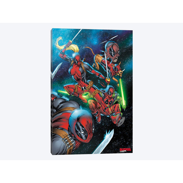Marvel S Deadpool Deadpool Corps 2010 1 Classic Cover Art The Deadpool Corps Jumping Through Space Graphic Art Print On Canvas