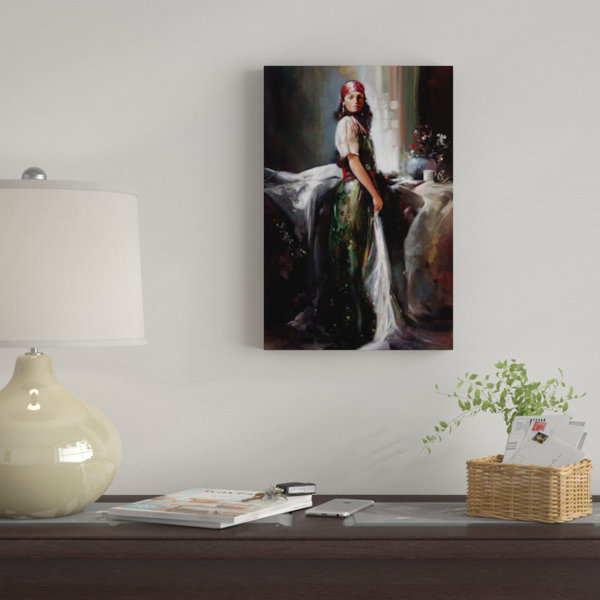 East Urban Home Girl By The Window By Ron Di Scenza Graphic Art Print On Canvas Wayfair