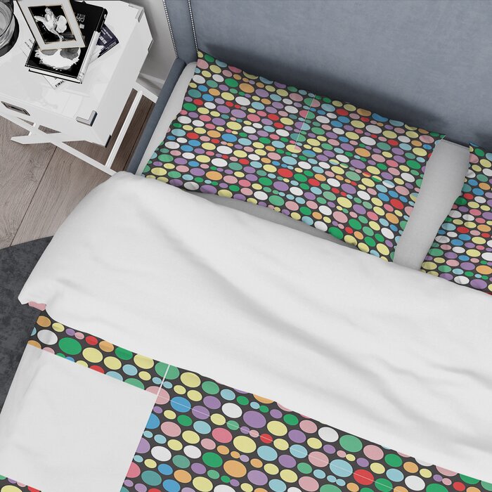 East Urban Home Retro Abstract Xii Mid Century Duvet Cover Set