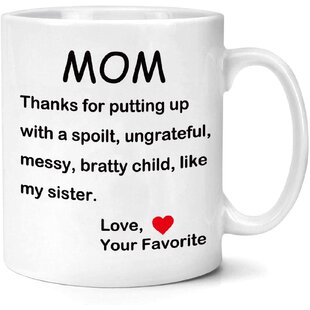 Printed Ceramic Coffee Tea Cup Gift 11oz mug World's Best Mother-In-Law 