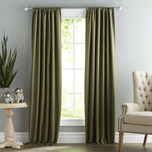 Columbia Solid Blackout Thermal Rod Pocket Single Curtain Panel