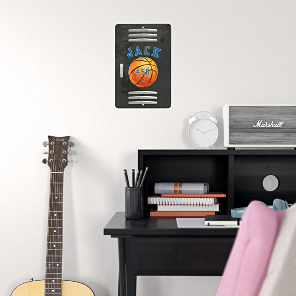 Grovelane Personalized Basketball Locker Room Aluminum Wall Decor
