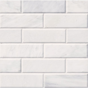 Large White Subway Tile Wayfair Pol And Bev 4 X 12 Marble Subway Tile In White