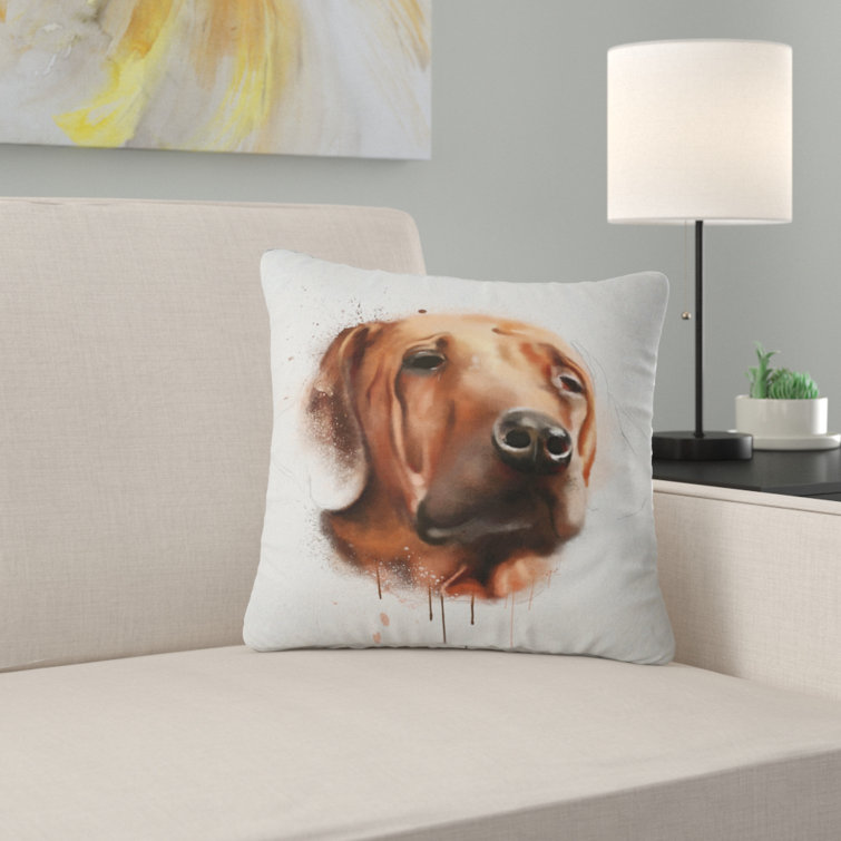 dog face on pillow