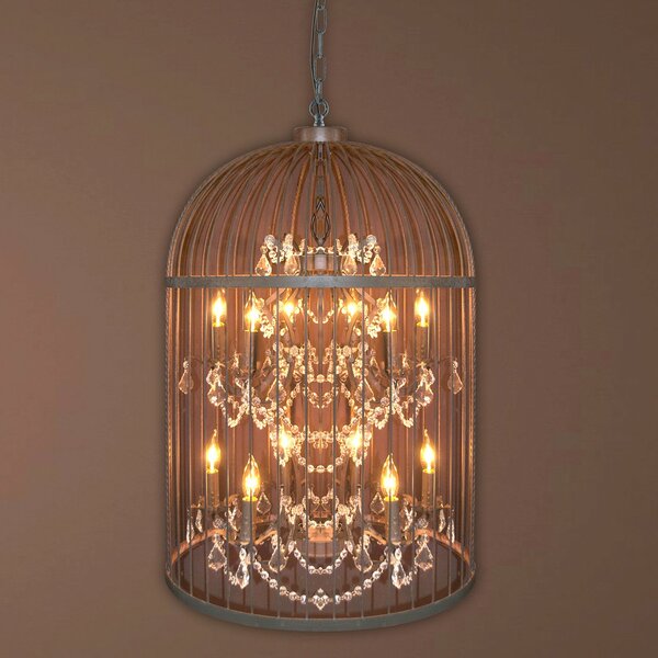 modern cage chandelier