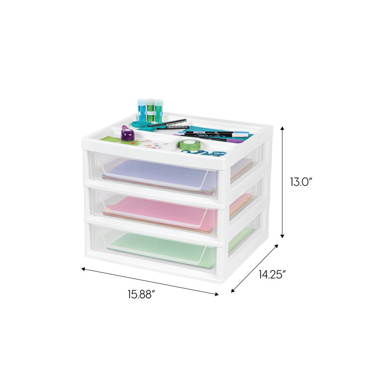 Iris 3 Drawer Scrapbook Storage Chest Supplies Organizer Reviews