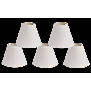 Set of 5 3"x6"x5" Clip On Urbanest Burlap Chandelier Mini Lamp Shades Hardback 