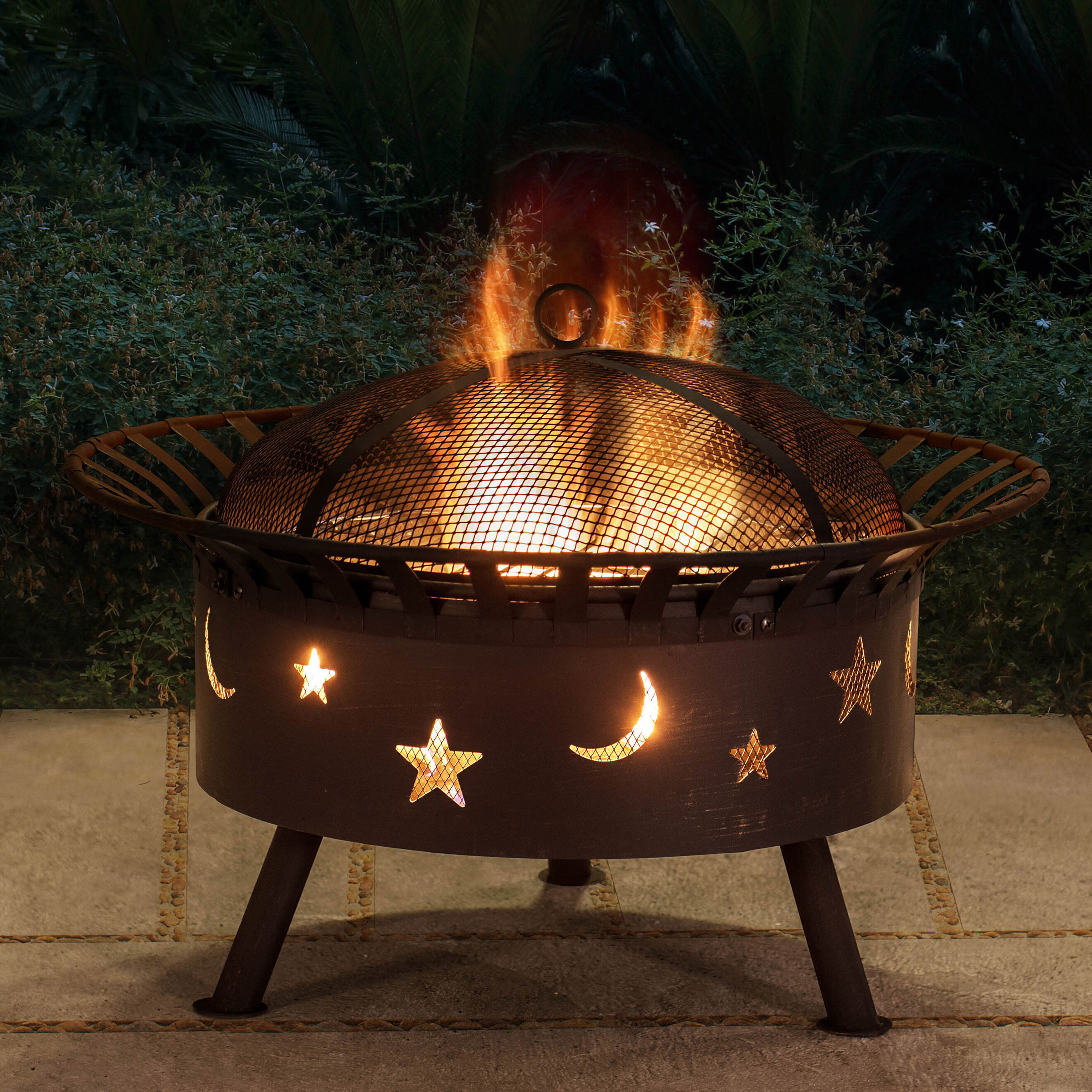 Sunjoy Cast Iron Steel Wood Burning Fire Pit Reviews Wayfair