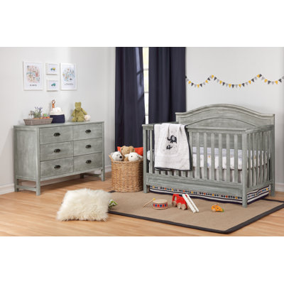 Charlie Convertible Standard 2  Piece Nursery Furniture Set DaVinci Color Cottage Gray