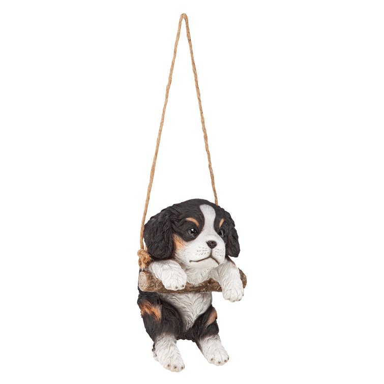 Design Toscano Hanging Cavalier Puppy On A Perch Dog Wall Decor Reviews Wayfair