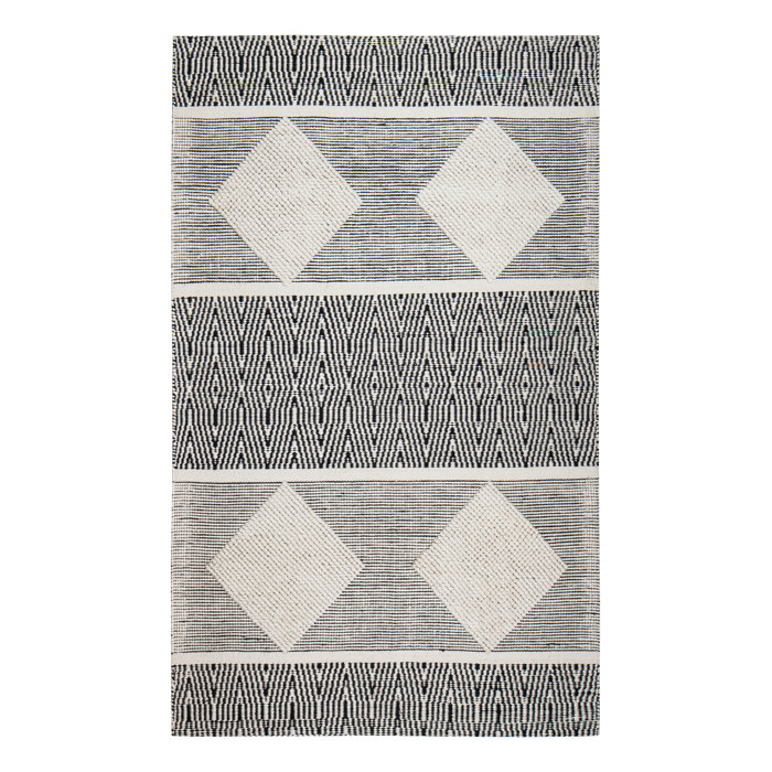 Hand Woven Black White Area Rug Hand Woven Black White Area Rug