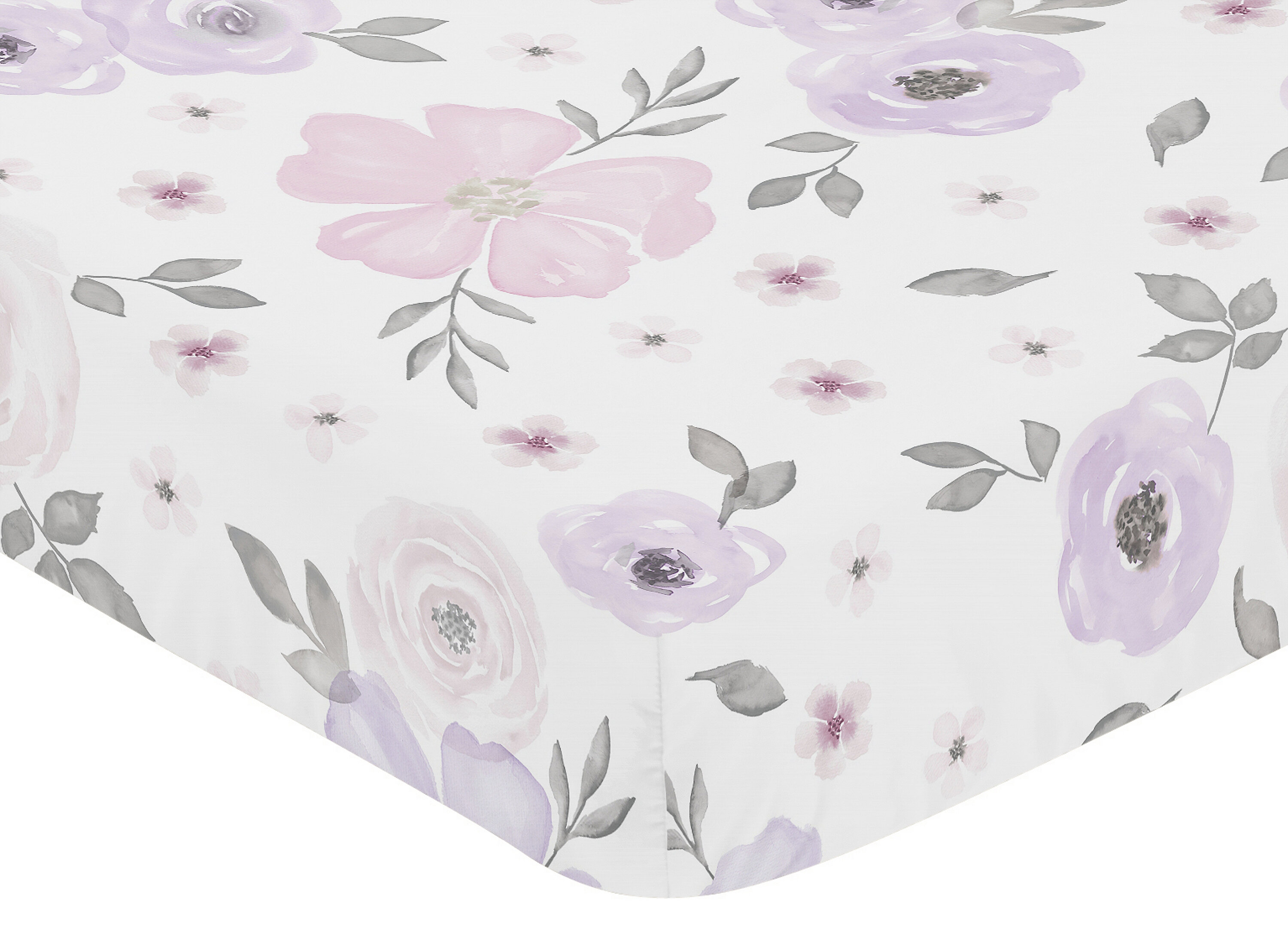 purple fitted crib sheet