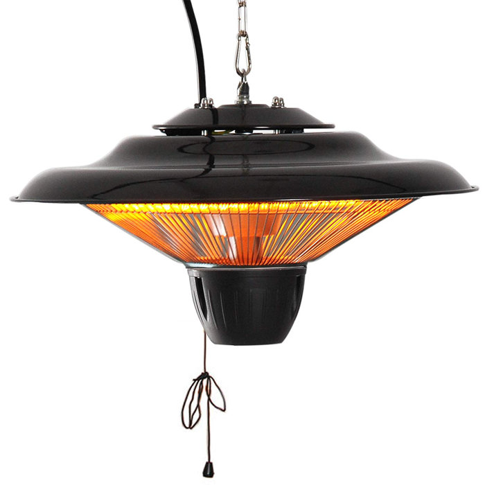 Indoor Outdoor Ceiling Mounted 1500 Watt Electric Hanging Patio Heater